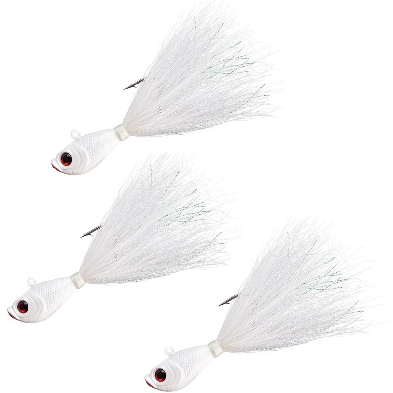 Last Cast Tackle 1/4-6oz Bucktail Fishing Lures (2.0 Ounce - 3 Pack) - Image 1