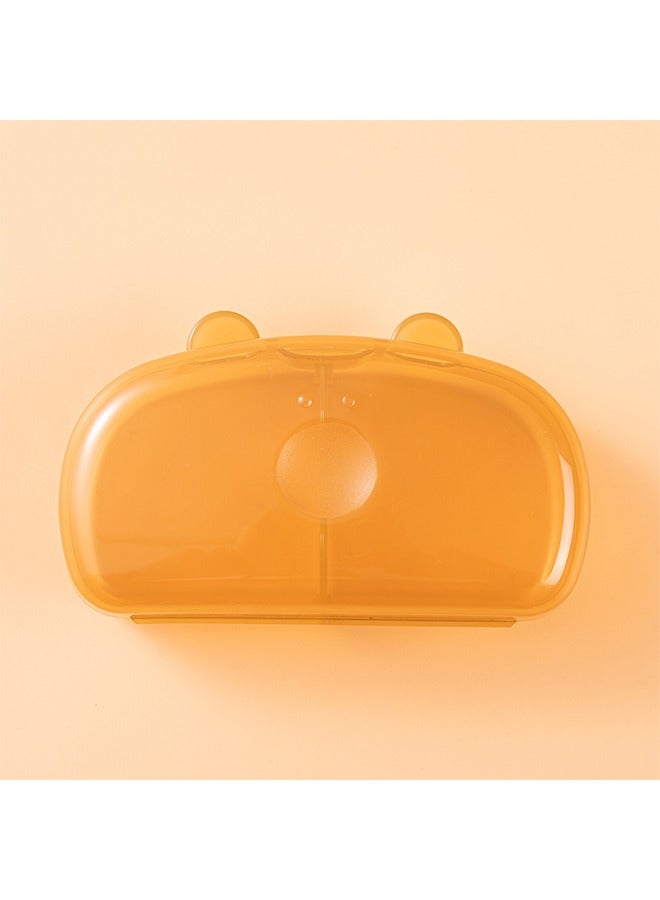 اتش واي علبة مصاصة ، حاوية مصاصة ، علبة مصاصة للأطفال للسفر ، خالية من BPA ، يمكن استخدامها لحمل 2 لهاية ، 2 عبوة (شفافة ، بنية) - Image 3