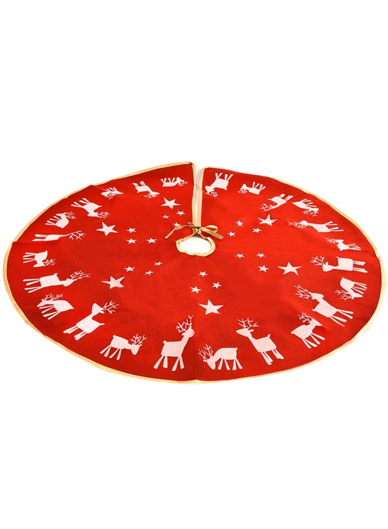 Animal Print Design Holiday Party Decoration Tree Dress Red/White/Gold  - Image 1