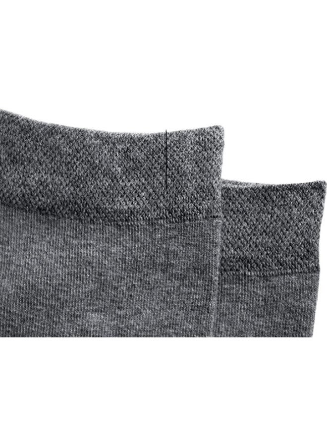 LEEME.ME Li Mi [Antibacterial] Socks For Men, Autumn And Winter Antibacterial Cotton Socks, Breathable Mid-Calf Plain Socks, 3 Black, 2 Gray - Image 2