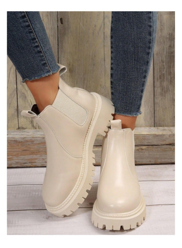 بونكا حذاء نساء سميك قصير بطريقة عصرية - Image 1