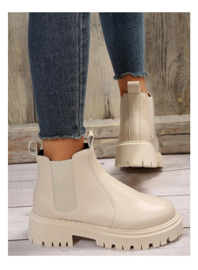 بونكا حذاء نساء سميك قصير بطريقة عصرية - Image 3