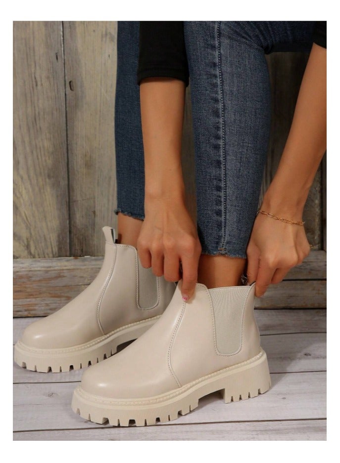 بونكا حذاء نساء سميك قصير بطريقة عصرية - Image 2