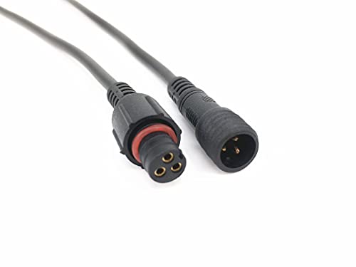 HUALAND 6 Pair Black 3 Pin Waterproof Connector，Waterproof Male Female Connector Cable led Connector，led 3 pin Waterproof Connector ，for for garden lights path Lighting ,Indoor/Outdoor LED Strip Lights - Image 3