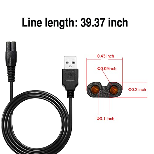 WAHFOX Universa Head Shaver Charger Cord Compatible with head shaver,WAHFOX charger cord for many brands USB Cable Shaver Electric Shaver Power Cord Replacement - Image 4