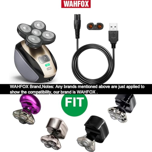 WAHFOX Universa Head Shaver Charger Cord Compatible with head shaver,WAHFOX charger cord for many brands USB Cable Shaver Electric Shaver Power Cord Replacement - Image 3