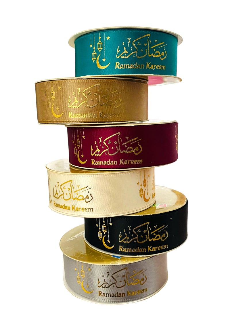 Highland 6 Piece Ramadan Kareem Ribbons for Gift Wrapping - Image 2