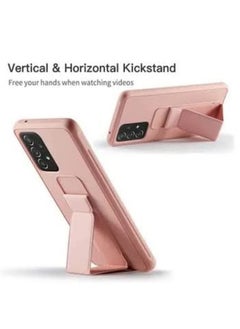 glassology Samsung Galaxy A53 case with Magnetic Stand & Holder Premium Silicone Vertical & Horizontal Hand Strap Grip Multi Stand Car Mount Kickstand Finger Strap with Screen protector (Black)  - Image 4