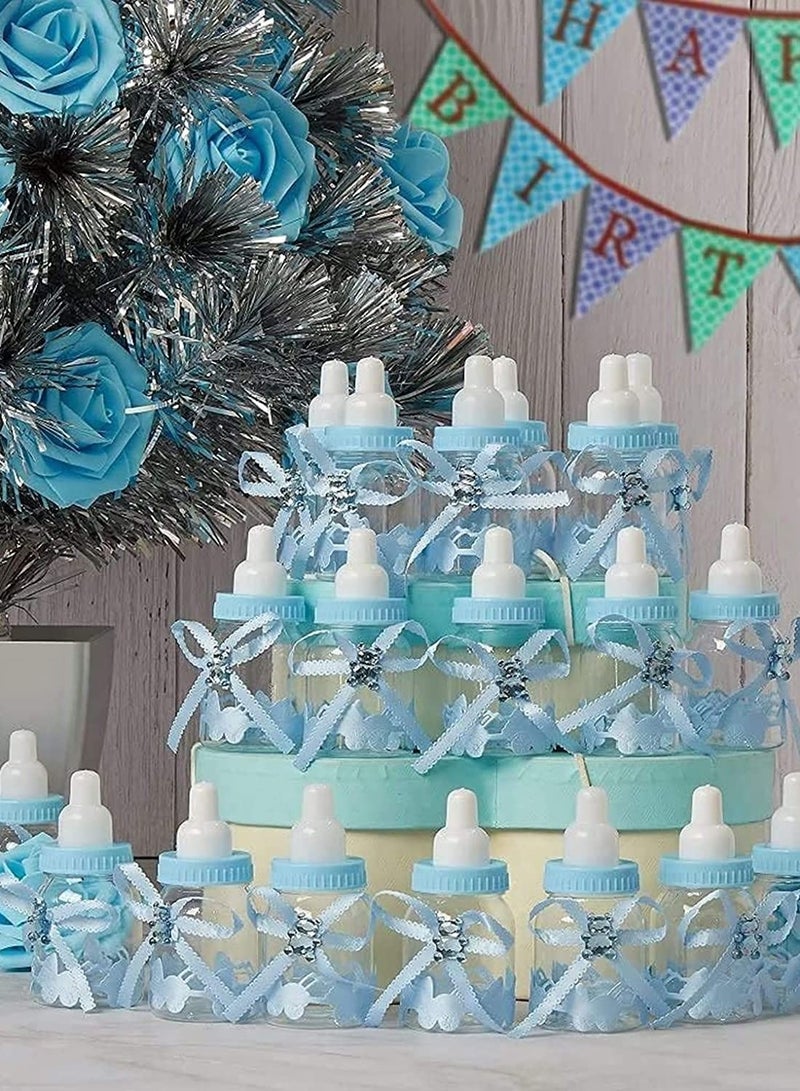 Baby Shower Boy, Candy Bottle Shower,24 PCS Sweets Fillable Bottles Decorations Feeding for Boys Girls Party Supplies Birthday Decoration - Image 2