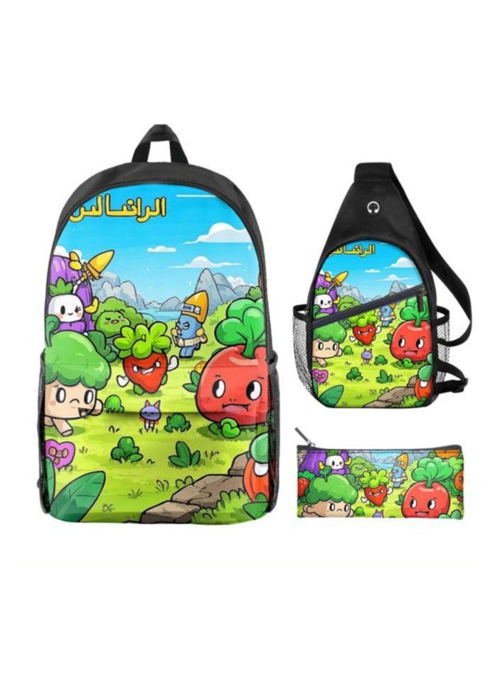 Universal cartoon new three-piece schoolbag - 475