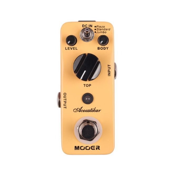 MOOER Acoustikar Micro Acoustic Guitar Simulator Pedal, 3 Modes Piezo/Standard/Jumbo, True Bypass Electric Guitar Acoustic Simulation  Stompbox - Image 1