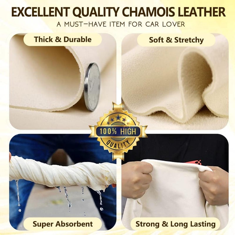 Airlab Genuine Leather Chamois Cloth for Car - Image 5