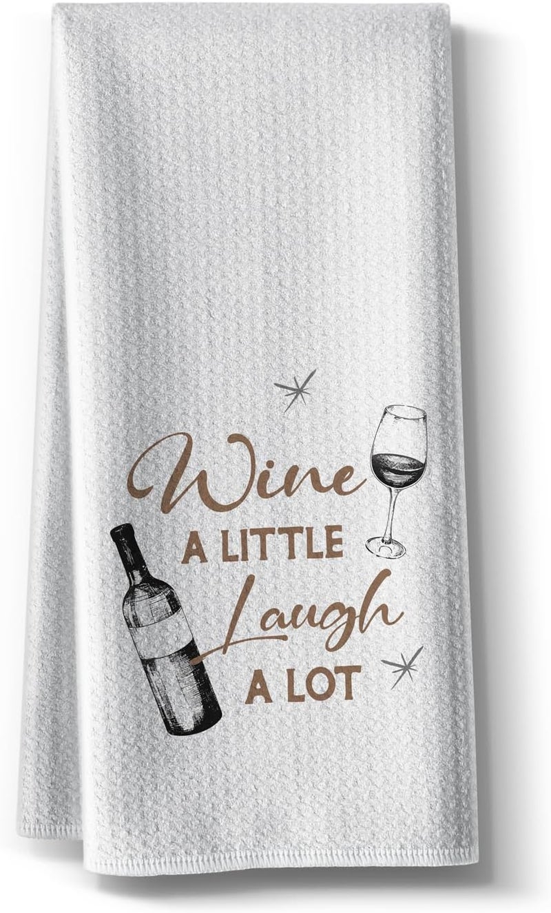 Hcaredee منشفة بار مضحكة منشفة مطبخ مزخرفة 14X26 بوصة منشفة يد - Image 1