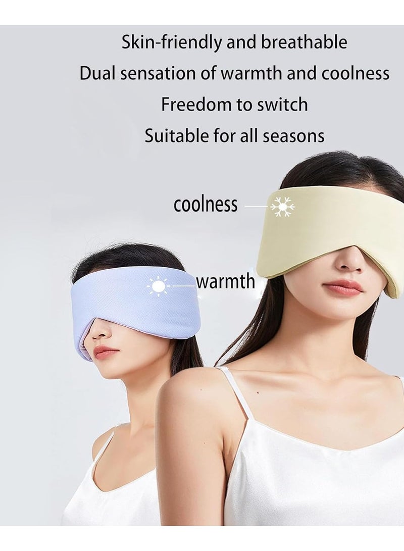 ماسک چشم خواب برای افرادی که به پهلو می‌خوابند، ماسک چشم برای خنک کردن و تیره کردن چشم‌ها هنگام خواب، ماسک چشم مسافرتی چهار فصل برای آقایان و خانم‌ها، سایز بزرگ قابل تنظیم برای همه سرها (ماسک با قابلیت کاهش نویز) - Image 3