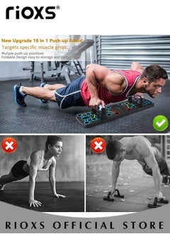 RIOXS Multi-function Push Up Board with Pull Rope Foldable Push Up Stand Portable Comprehensive Fitness Tool Exercise Sports Body Building Training Equipment for Men Women  - Image 3