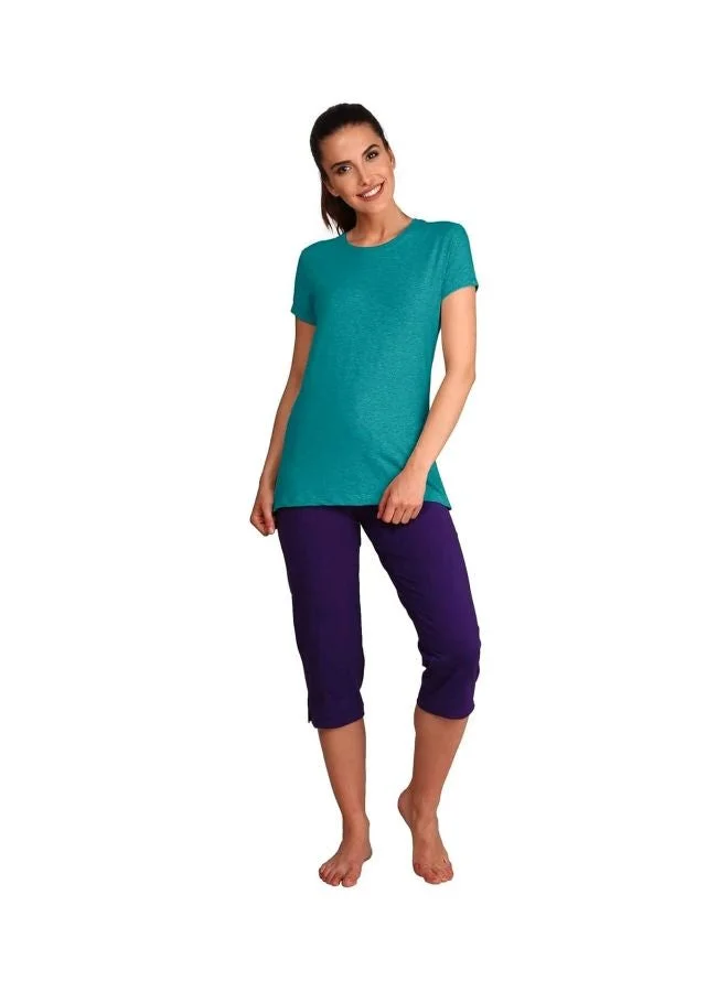 Jockey Team Melange 1515 Women Super Combed Cotton Elastane Stretch Regular Fit Solid Round Neck Half Sleeve T Shirt for Women | Best Price UAE