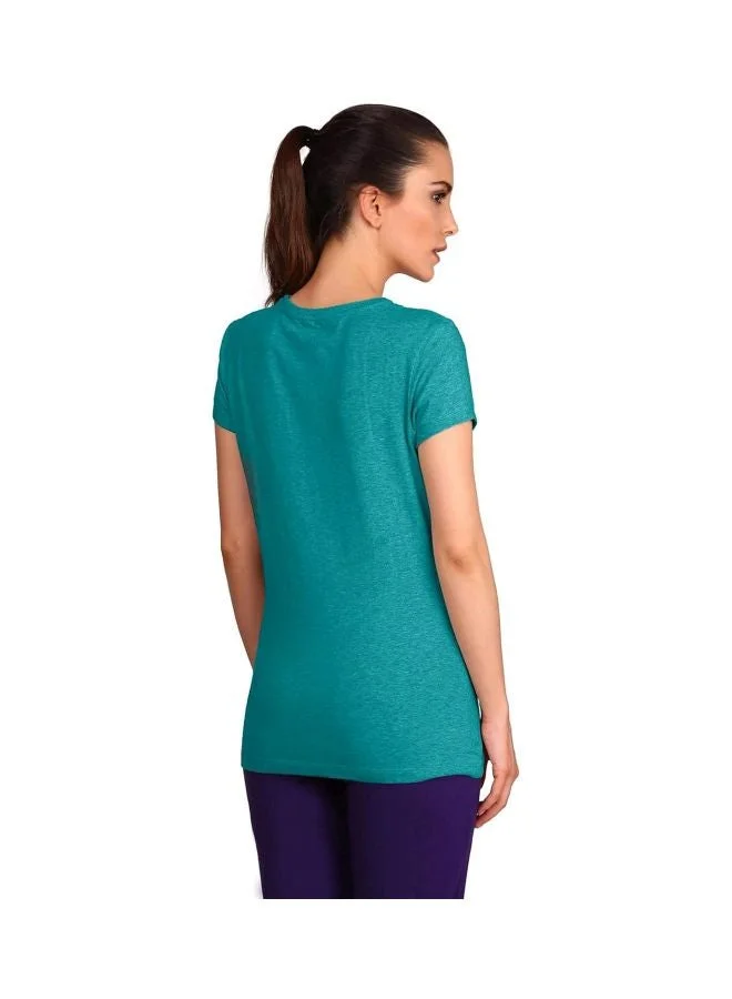 Jockey Team Melange 1515 Women Super Combed Cotton Elastane Stretch Regular Fit Solid Round Neck Half Sleeve T Shirt for Women | Best Price UAE