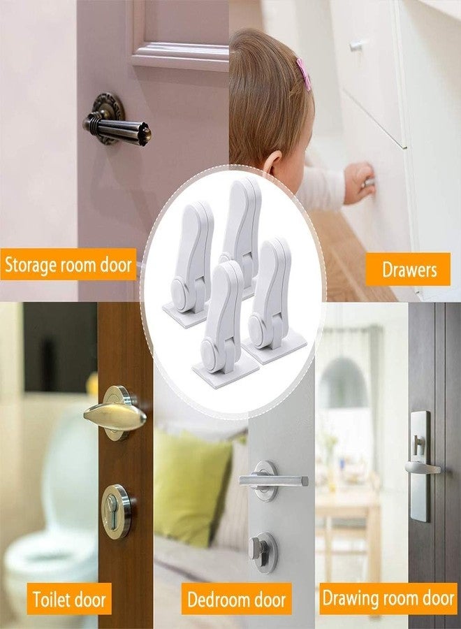 PiyuBind Child Proof Door Lever Lock Door Handle Lock 3M Adhesive Minimalist Design No Drilling Child Safety Door Handle Locks - 2 Pack - Image 4