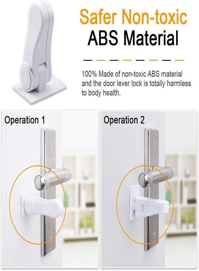 PiyuBind Child Proof Door Lever Lock Door Handle Lock 3M Adhesive Minimalist Design No Drilling Child Safety Door Handle Locks - 2 Pack - Image 3