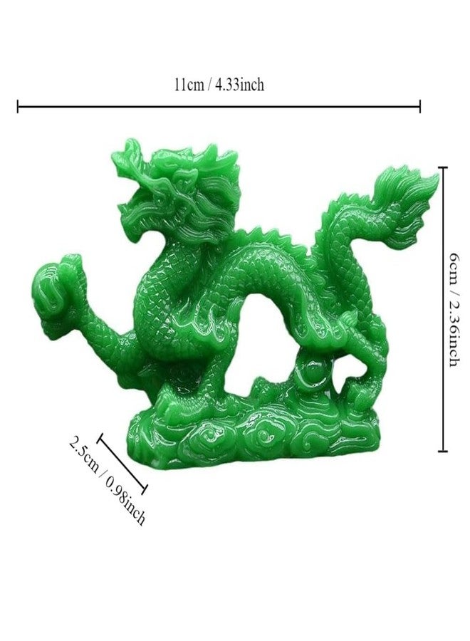 hobbyme 2Pcs Feng Shui Dragon Statue,Easy to Use,Multi-Purpose Chinese Auspicious Lucky Sculpture,Durable Desktop Decoration Chinese Dragon Sculpture for Home Decor Gifts(Green) - Image 5