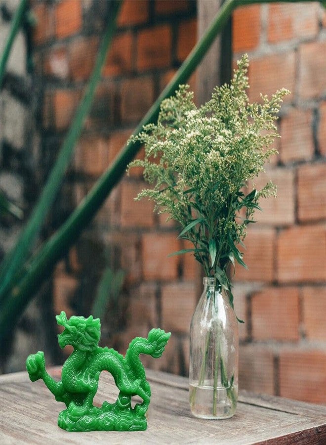 hobbyme 2Pcs Feng Shui Dragon Statue,Easy to Use,Multi-Purpose Chinese Auspicious Lucky Sculpture,Durable Desktop Decoration Chinese Dragon Sculpture for Home Decor Gifts(Green) - Image 3
