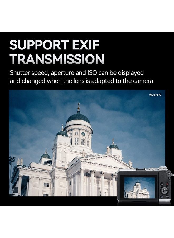 7artisans EF-EOS M Lens Adapter Auto-Focus Lens Speedbooster Converter Ring Compatible for Canon EF/EF-M Lens and Canon EOS M-Mount Camera for Canon M1, M6, M10, M50, M100 - Image 3