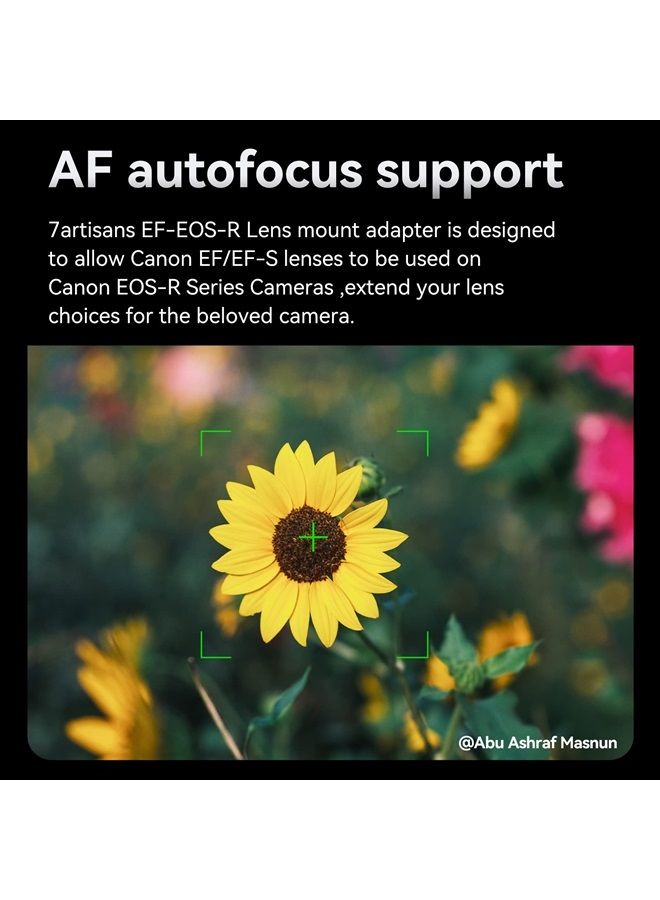 7artisans EF-EOS M Lens Adapter Auto-Focus Lens Speedbooster Converter Ring Compatible for Canon EF/EF-M Lens and Canon EOS M-Mount Camera for Canon M1, M6, M10, M50, M100 - Image 4