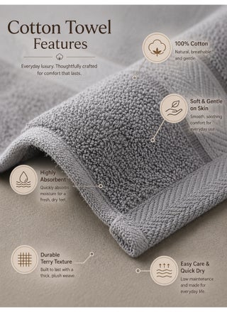 Grey Towel Set – 600 GSM