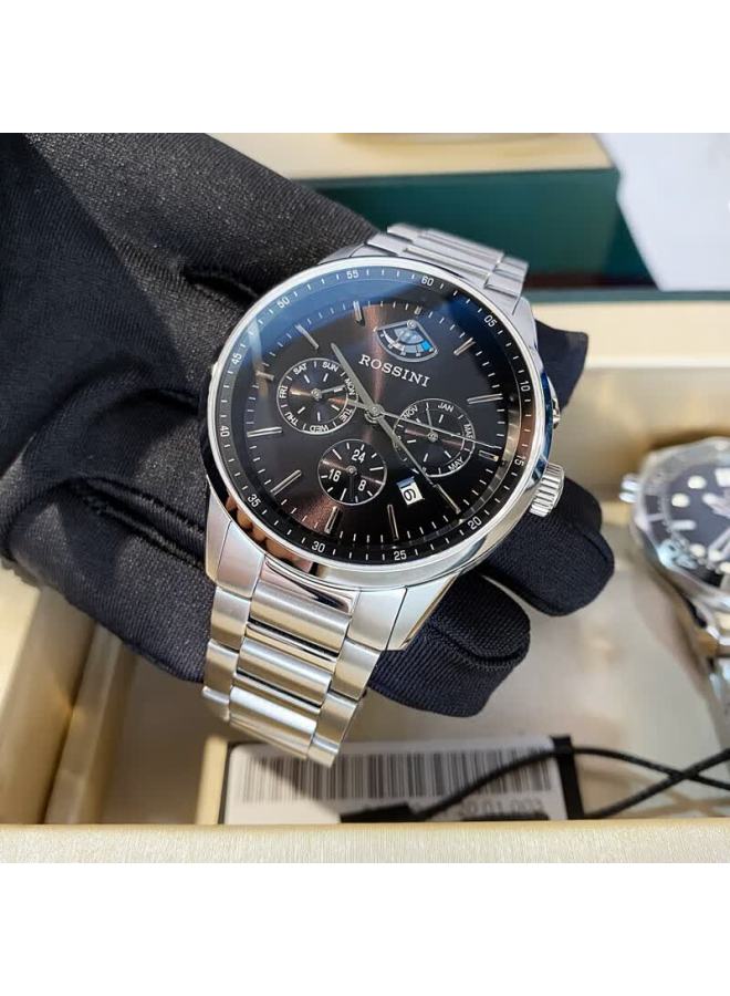 Rossini Men's Automatic Mechanical Watch Casual Business Swiss Style Men's Wrisch Birthday Gift New Year Gift - Image 1