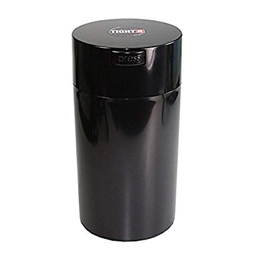 TIGHTPAC Tightvac - 3 oz to 12 Ounce - Patented Airtight Container | Multi-use Vacuum Container Works as Smell Proof Containers for Herbs and Dry Goods. Black - Image 1