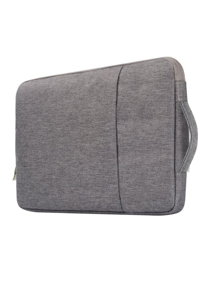 Generic Laptop Sleeve Bag Compatible with MacBook Air 13 inch A2337 M1 A2179 A1932 2018-2022/Pro 13 M2 M1 A2338 A2251 A2289 A2159 A1989 A1706 A1708, Polyester Vertical Case with Pocket (Grey)  - Image 1