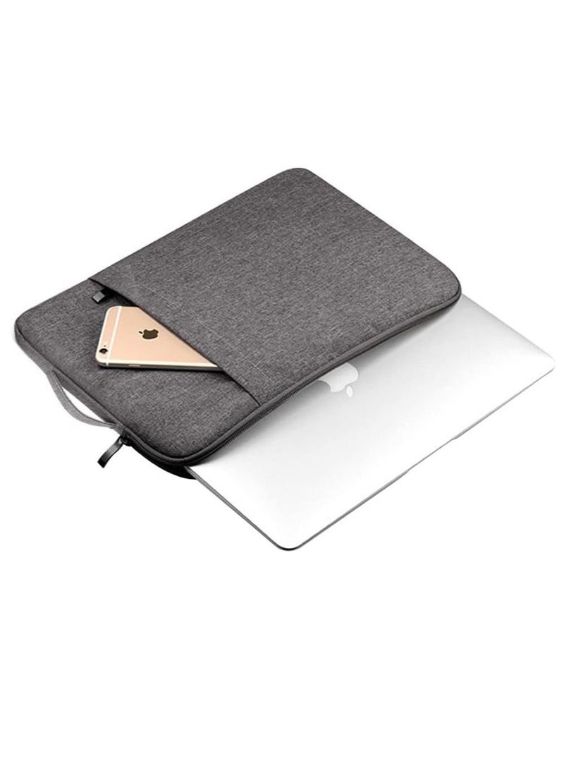 Generic Laptop Sleeve Bag Compatible with MacBook Air 13 inch A2337 M1 A2179 A1932 2018-2022/Pro 13 M2 M1 A2338 A2251 A2289 A2159 A1989 A1706 A1708, Polyester Vertical Case with Pocket (Grey)  - Image 2