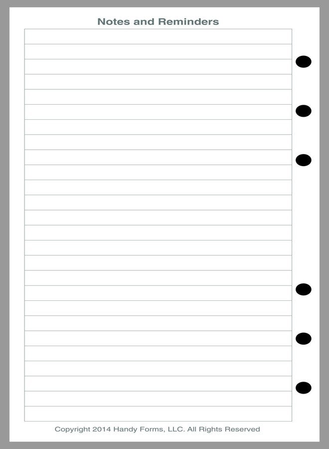 Handy Forms Personal Size Daily Task Planner Insert, Sized and Punched for Filofax Personal Notebook - Image 2