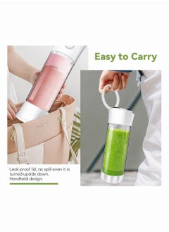 ULHYC Portable Blender 480ml, 6-point Blade Mini Blender, USB Rechargeable Personal Blender for Shakes, Smoothies, Fresh Juice, Baby Food, Vegetables  - Image 4