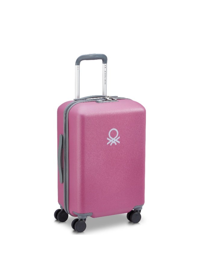 ديلسي حقيبة سفر صلبة بعجلات مزدوجة من يونايتد كولورز أوف بينيتون طقم 3 قطع (كبير + متوسط + صغير) مقاسات 55/70/82 سم – لون روز (وردي) - Image 3