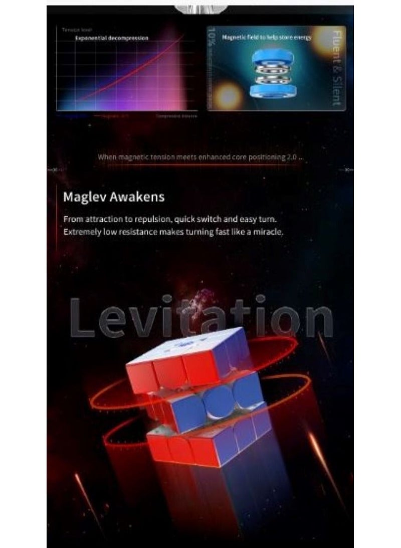 جانكيوب GAN 12 Maglev 3x3 مكعب السرعة المغناطيسي متجمد12 يناير ام ماجليف أحدث مكعب روبيك مغناطيسي غير لامع - Image 4