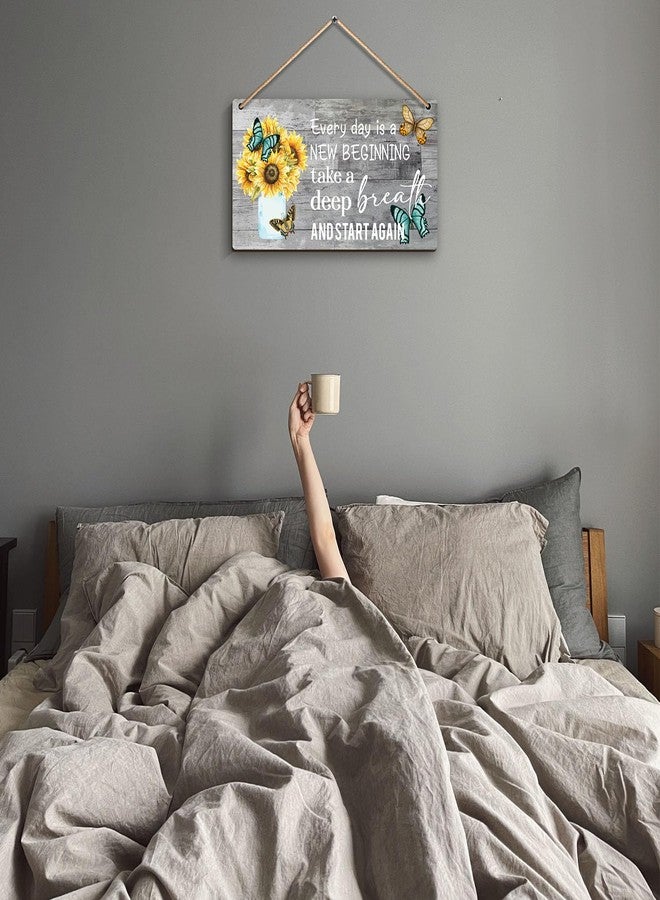 SHLINCO Every day is a new beginning - Dandelion Butterfly Wooden Wall Art, Motivational and Inspirational Home Decor ,Housewarming Gift - Image 3