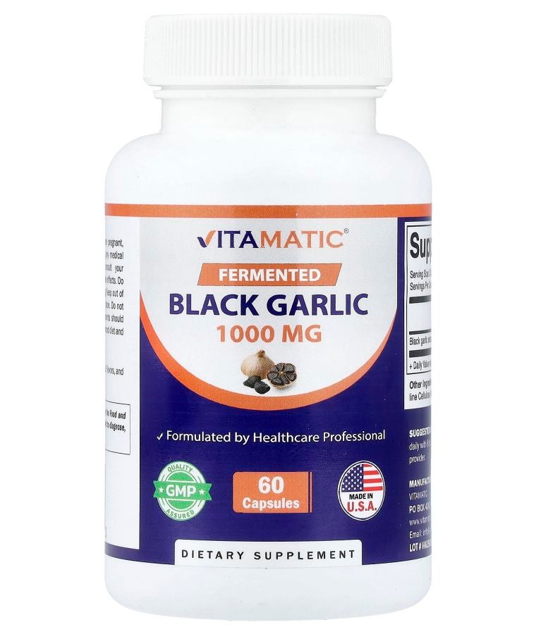 Fermented Black Garlic 60 Capsules (500 mg per Capsule)