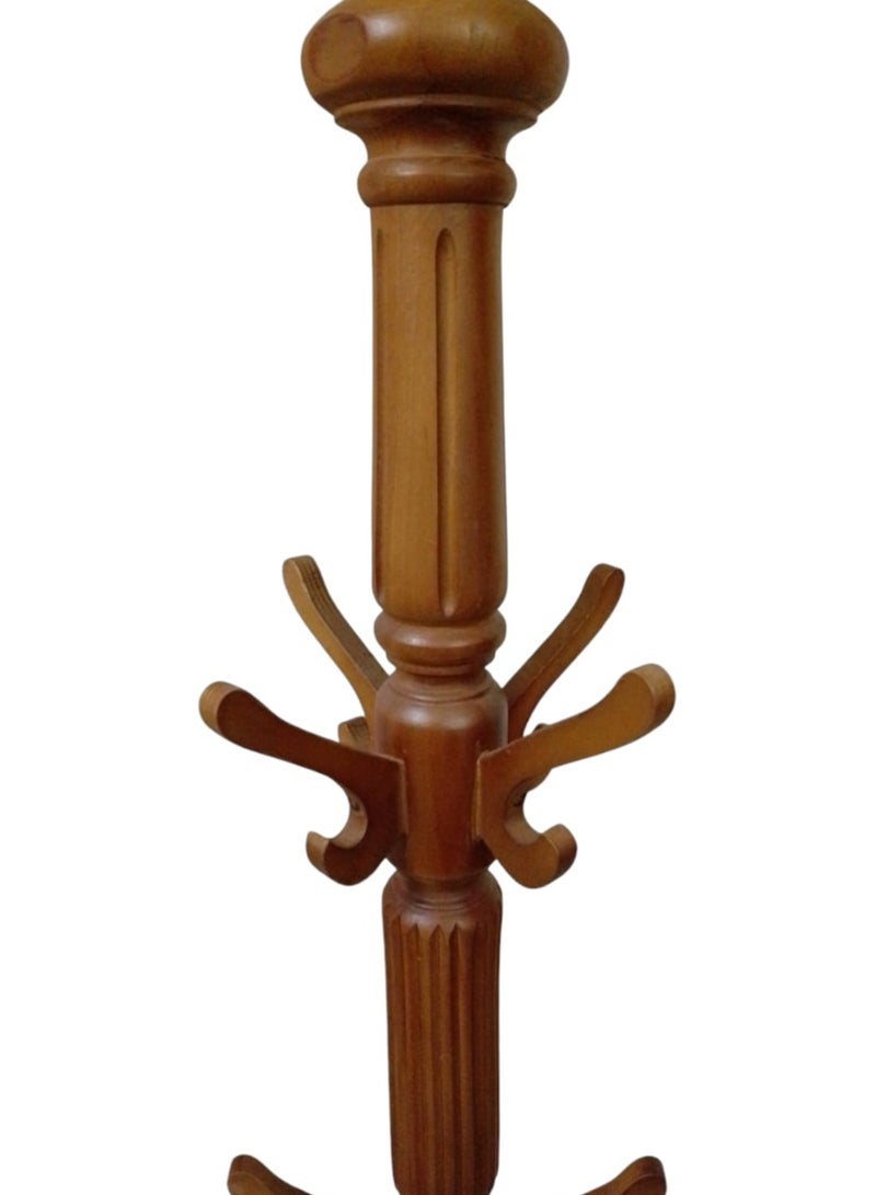 شماعة معاطف من الخشب الصلب برأس دوارة  - Image 3