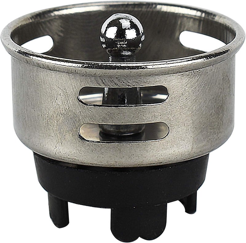 Plumb Pak Keeney 878PC Stainless Steel Junior Duo Bar Sink Strainer with Removable Basket, Polished Chrome Finish - Image 3