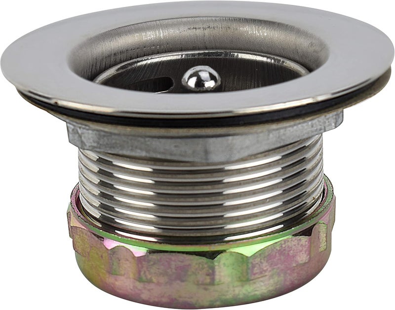 Plumb Pak Keeney 878PC Stainless Steel Junior Duo Bar Sink Strainer with Removable Basket, Polished Chrome Finish - Image 2