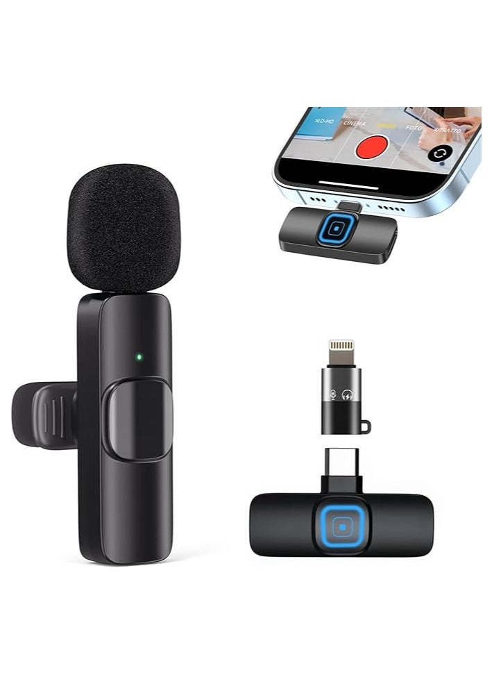 SUKILO Wireless Lavalier Microphone for iPhone/Android – Plug & Play Mic with 3-Level Noise Reduction & Auto Sync for Recording, Streaming, YouTube, TikTok - Image 1