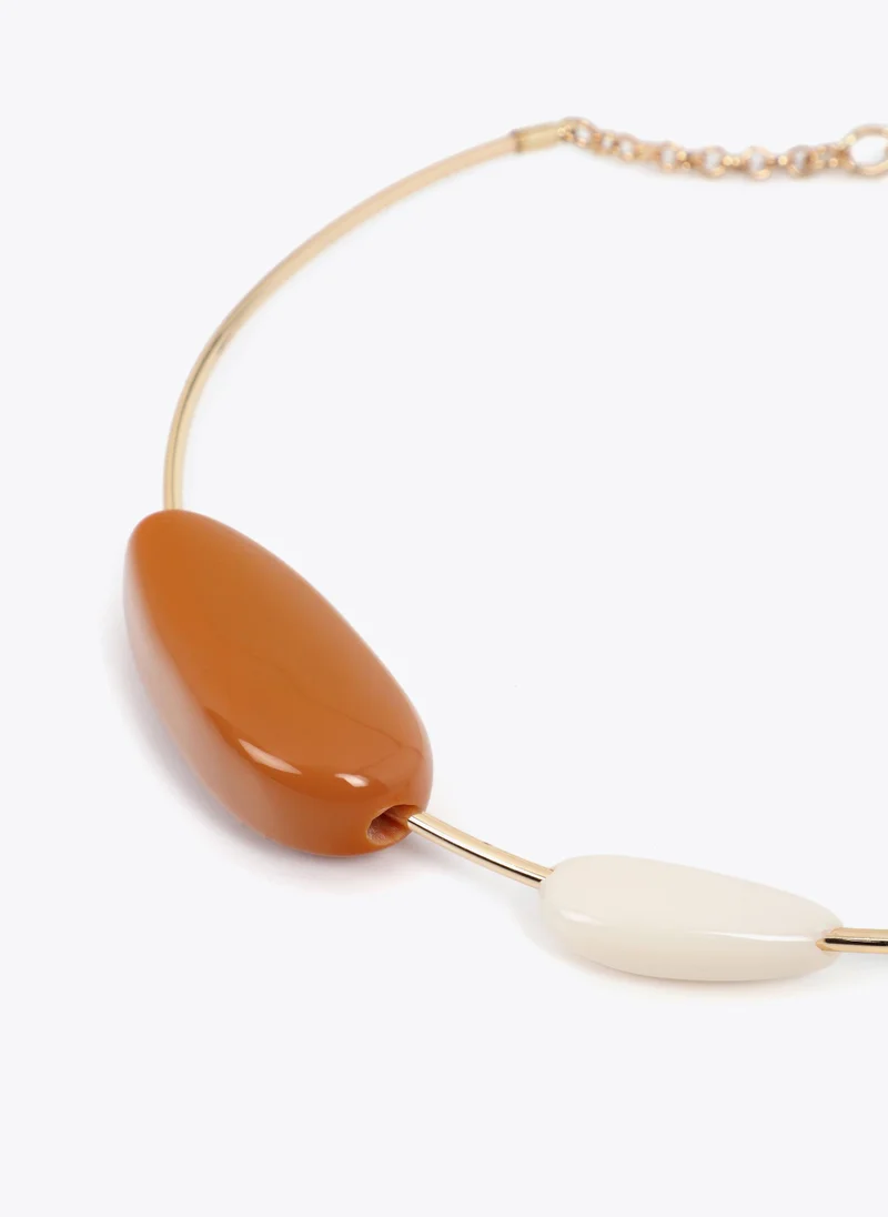 لولا كساديمونت Two-tone Resin Choker Necklace