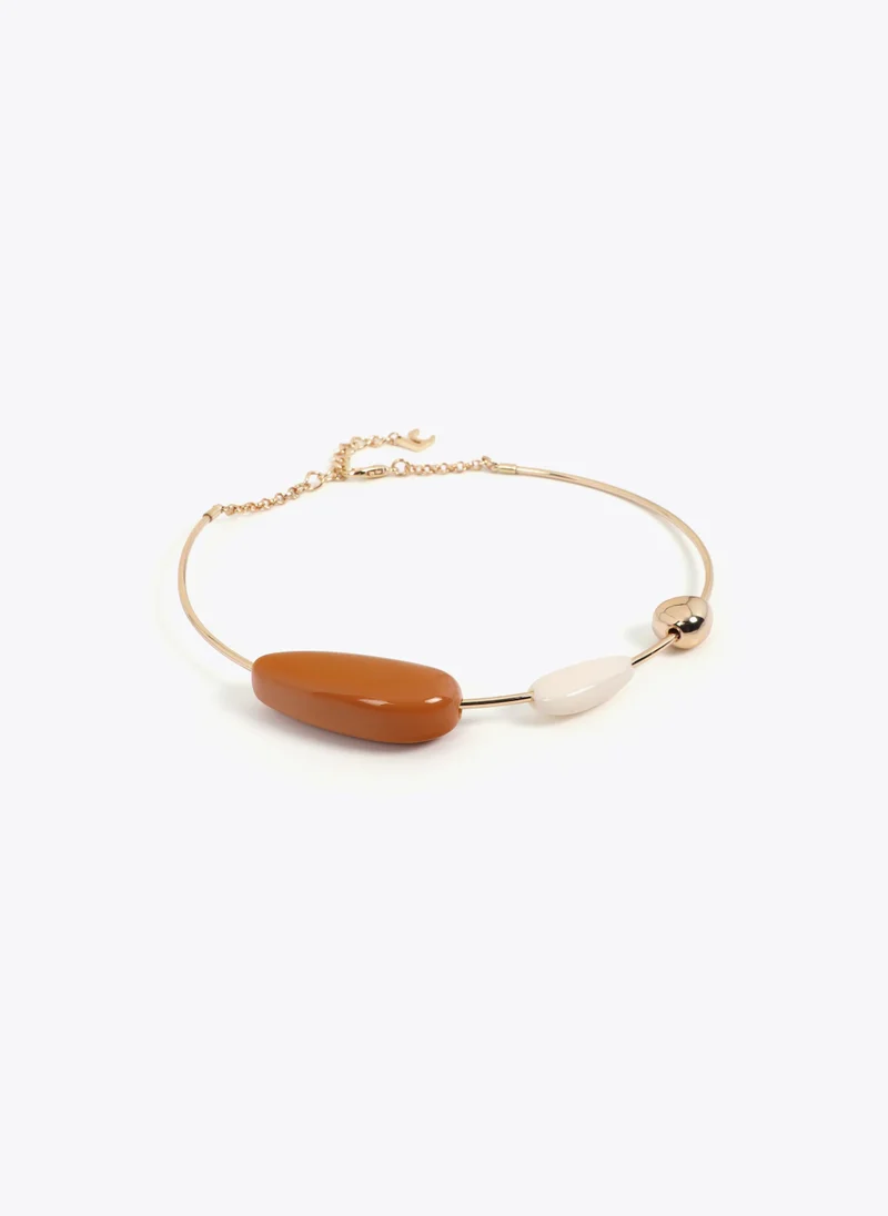 لولا كساديمونت Two-tone Resin Choker Necklace