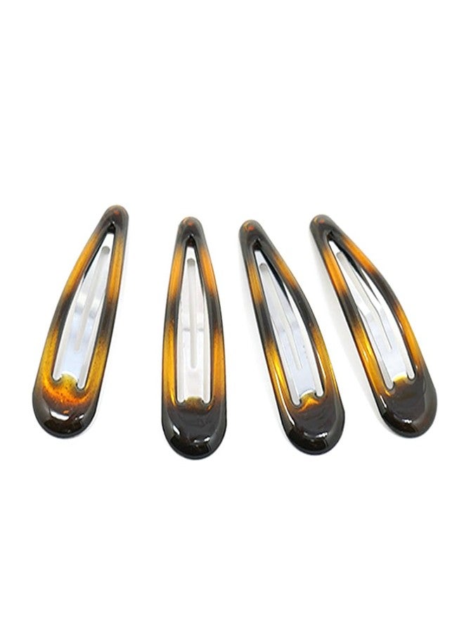 Dofash Epoxy Snap Hair Clips Metal Grips 5cm/2in Tortoise Accessories 12Pcs (Epoxy Tortie) - Image 3