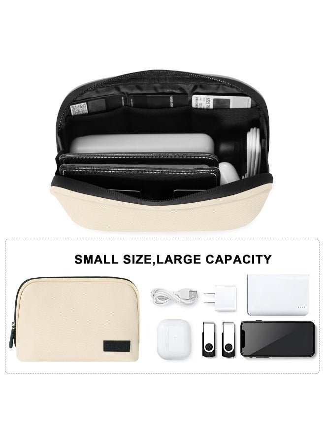 Electronics Organizer Travel Universal Cable Cord Organizer Bag Portable Waterprrof Leather Electronics Accessories Bag for Cable Charger Phone SD Card Business Travel - Image 4
