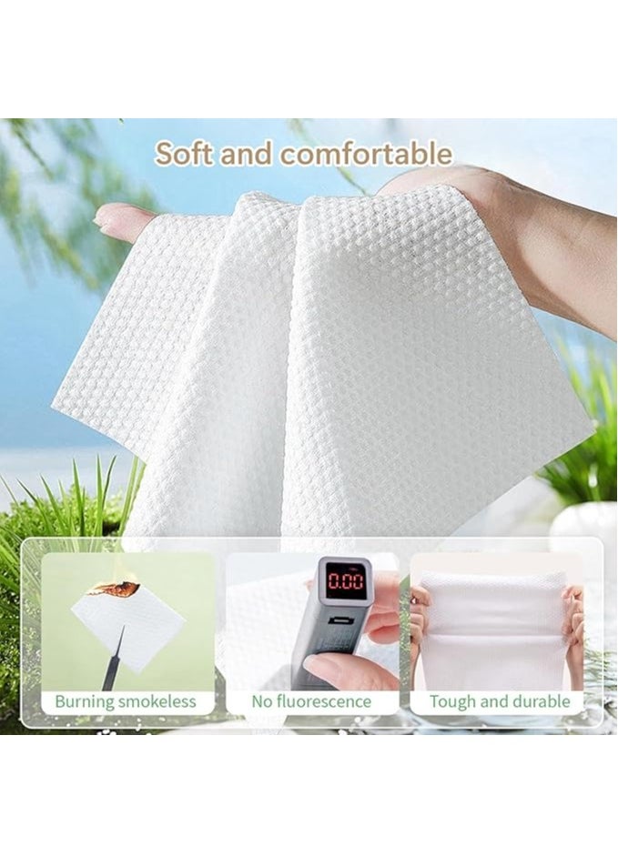 SKY-TOUCH Clean Towels 100% Cotton, Disposable Face Towels, Women Soft Clean Cloths for Washing, Face Towelette Lint Free for Cleansing, Skincare and Makeup Remover, Dry Wipes, (1 Pack/50 count)  - Image 5