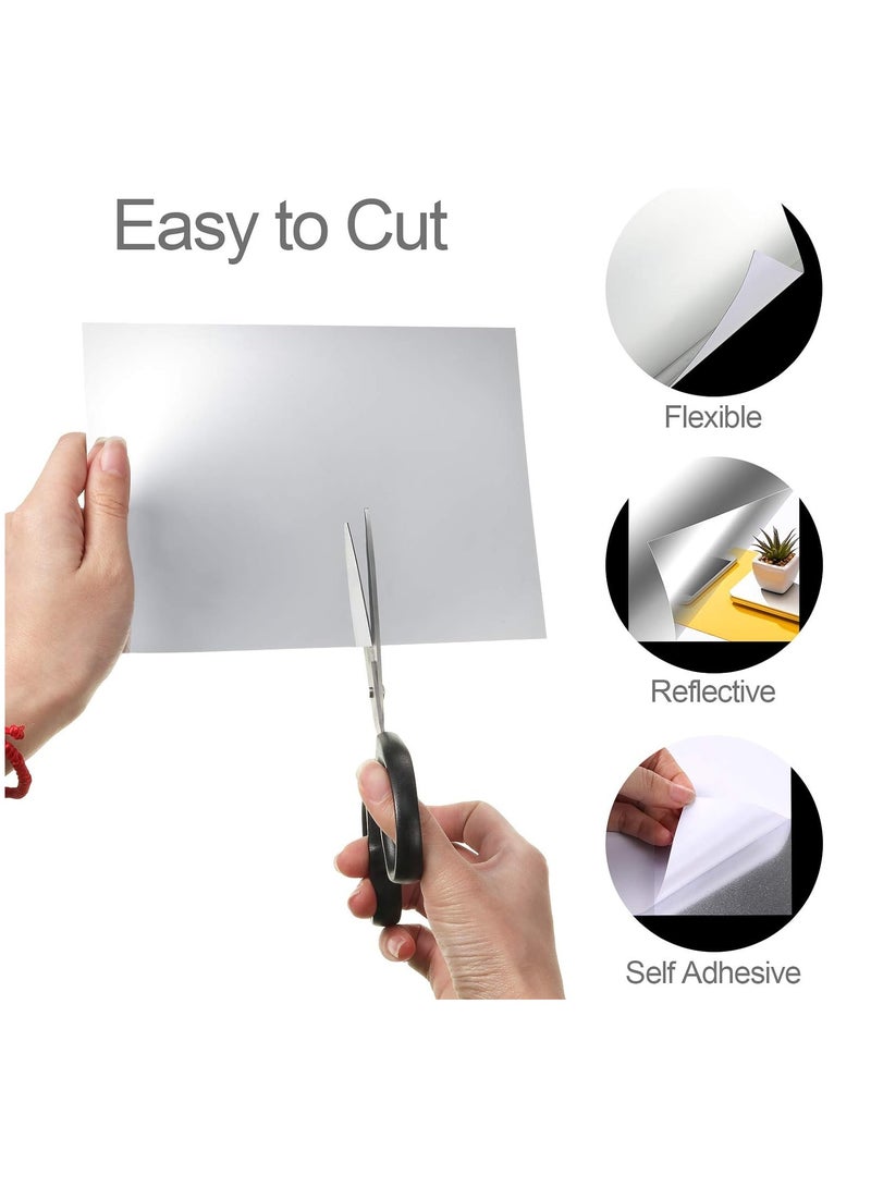 TPGP Flexible Mirror Sheets Self Adhesive Non Glass Mirror Tiles Mirror Stickers for Home Wall Decor (20 Pieces, 6 x 9 Inches)  - Image 3