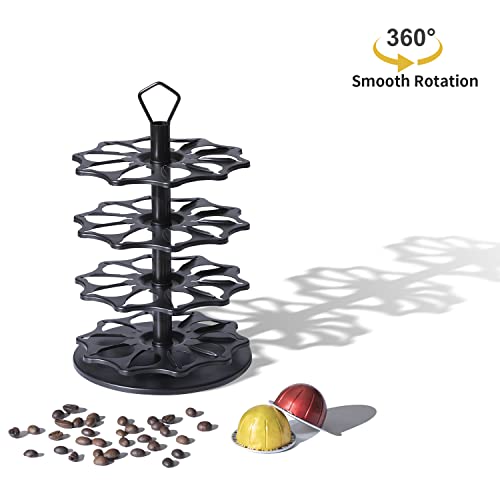 FlagShip 4 Tier Coffee Pod Holder Carousel for Vertuo Pod Storage Organizer (40 Pods Capacity) - Image 3