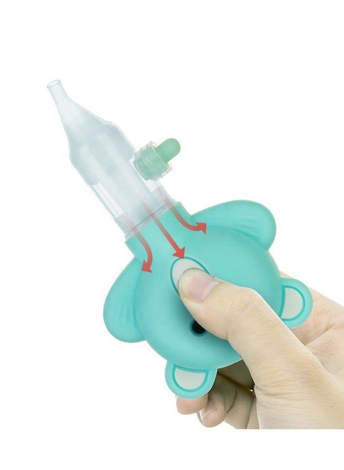 تويسو شفاطة أنف الأطفال المصنوعة من السيليكون من Twisoo - منظف أنف قابل لإعادة الاستخدام مع حماية ضد الارتجاع لحديثي الولادة والرضع، جهاز شفط مخاط آمن لتخفيف نزلات البرد (أخضر) - Image 2